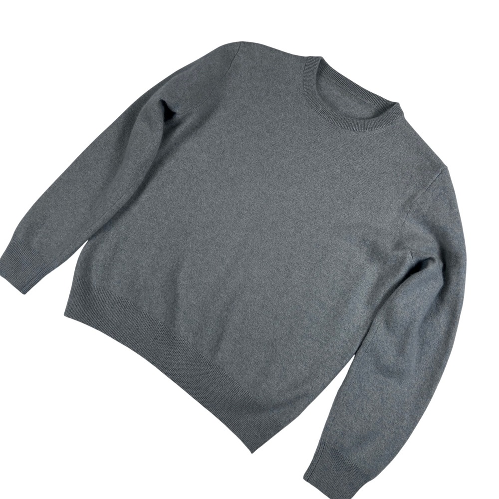 The Good Cashmere Standard 100% Cashmere Crewneck Sweater Grey Heather Womens M - Picture 2 of 10
